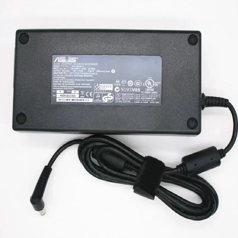 Charger AC Adapter Asus 180W Asus Rog Strix Laptop Power Supply, Asus G750 G750JW G750JX G750JZ GL703VM-NH74 GL703GE GL703GE. -ES73 FX502VM-AH51 FX502VM-AS73 ADP-