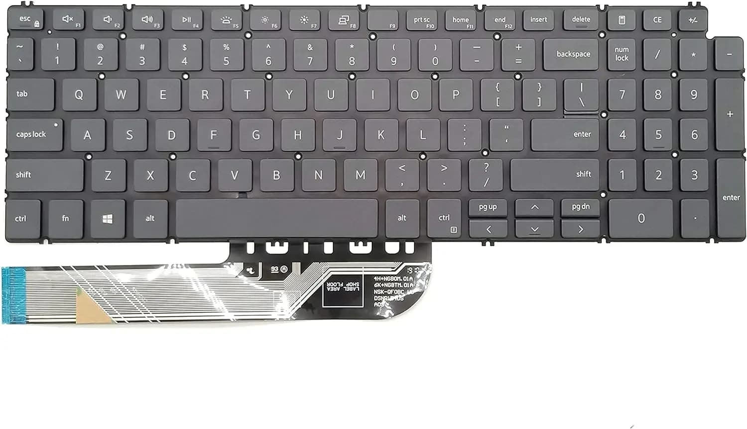 Keyboard Laptop Dell Inspiron 15 3501 3502 3505 5501 5502 5508 5584 5590 5593 5594 5598, Inspiron 15 7500 7501 7590 7591, Latitude 3510 NO Backlit