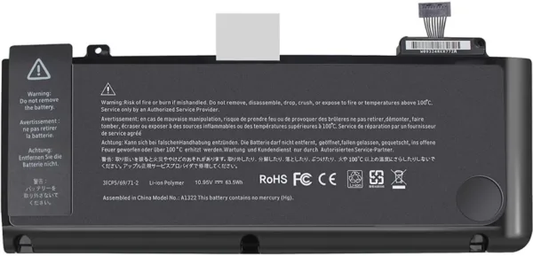 Battery A1278 A1322 MacBook pro 13 inch Mid 2012 2010 2009 Early 2011 Late 2011, a1278 6000mAh 10 95V 65 7Wh 0