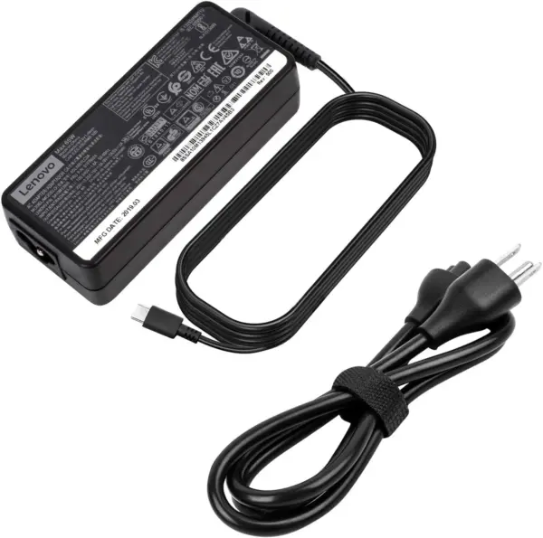 AC Charger 65W Type C Lenovo ThinkPad X1 Tablet T480 T480S T580 T580s T570 E580 E585 E480 L380 L480 L580 Yoga 370 730 730 13IKB X270 X280 X380 1 webp