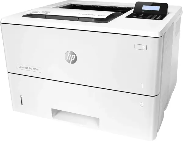 HP LaserJet Pro M501dn Black and White Laser Printer White J8H61A 1 webp