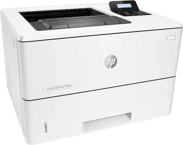 HP LaserJet Pro M501dn Black and White Laser Printer White J8H61A 2 webp