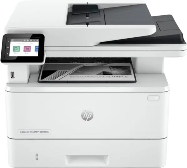 HP LaserJet Pro MFP 4103fdn Printer 2Z628A Print copy scan fax white 0 webp