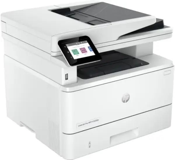 HP LaserJet Pro MFP 4103fdn Printer 2Z628A Print copy scan fax white 2 webp