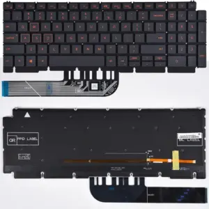 Keyboard Dell G15 5510 5511 5515 G15 5520 5521 5525 Series Game Laptop Dell G15 5510 5511 5515 Keyboard with Backlit Red Frame US Layout 1 webp